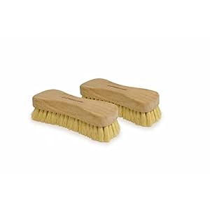 All-Natural Wooden Scrub Brush Set |Tampico Bristle Brush for Cleaning | Scrub Brushes for Cleaning | Floor, Tub, Kitchen, and Carpet Brushes for Cleaning | Eco Friendly Cleaning Products | Pack of 2
