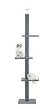 Max & Marlow Cat Tree Floor to Ceiling Cat Tower Height 95-108" Adjustable Kitten Tree Tall Climbing Tree with Carpet Scratching Post and Mat Cat Pole for Indoor Cats, Grey