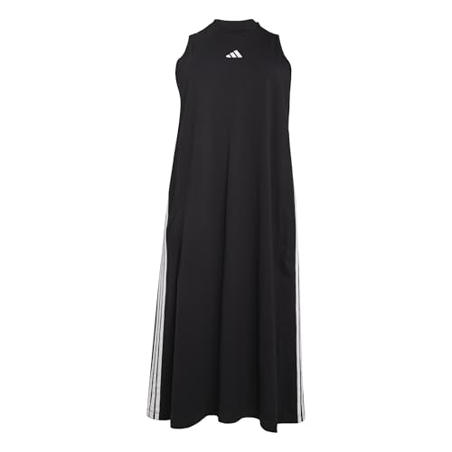 adidas Women's Essentials 3-Streifen Long Racerback Kleid – Große Größen