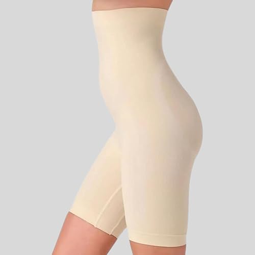 Yüksek Bel Şekillendirici Korse Tayt, Dikişsiz Vücut Sıkılaştırıcı, Kalça ve Basen Toparlayıcı, Ten Rengi (Ten, 2XL)