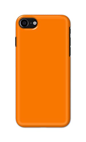 Image of Plain Orange Hard Back Case Cover for Apple iPhone 7 (4.7 inch) / iPhone 8 (4.7 inch) / iPhone SE 2020, A1778, A1660 Back Cover -(J5) VNS2229