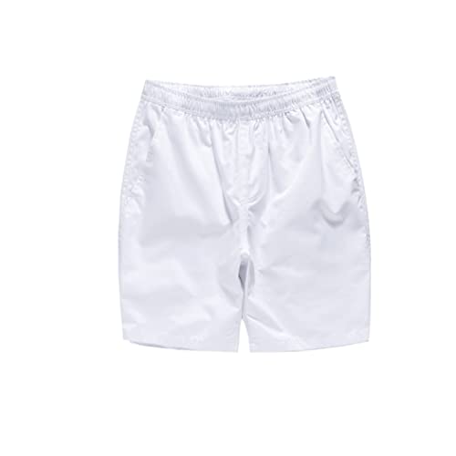 Short d'été basique classique blanc XX-Large en coton ample pour femme