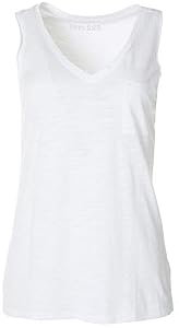 Image of Dept 222 Womens V-Neck Luxey Tank Top X-Large Bright White