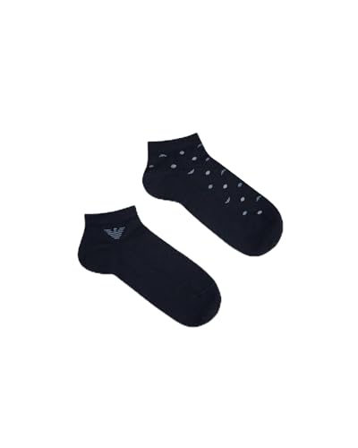 Image of Emporio Armani MAN'S ALLOVER EAGLE 2-PACK SOCKS INSIDE BLUE TU