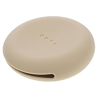 MALUGOGO Custodia portatile in silicone per spugnetta per trucco in polvere, piccola scatola da viaggio con coperchio, contenitore con motivo marrone