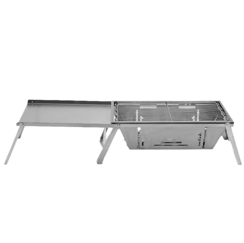 MCLIUJIA Barbacoa de carbón vegetal plegable, barbacoa de carbón vegetal, barbacoa de camping, cocina de acero inoxidable para exteriores