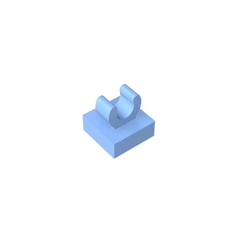 Gobricks 15712 Hinge Plate Tile Special 1x1 with Clip with Rounded Edges 50 Pieces GDS-818 Compatible with Lego Building Blocks Color:Bright Light Blue — image 1