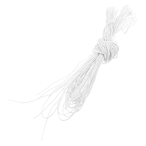HOMSFOU Hilo Cordones Elástico Para Cable Soga Negro Bucles Cuerdas Pulsera De Cuerda Elástica Macramé Reemplazo De Cuerda De Abalorios Pulsera De Cuentas De Cuerda Blanco Caucho