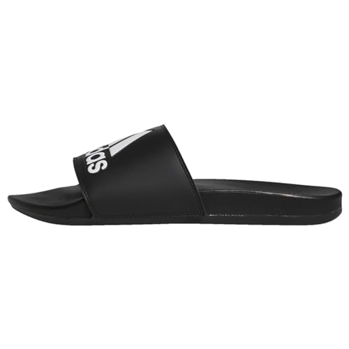 adidas Adilette Comfort Slides Logo, Chanclas Unisex Adulto, Core Black/FTWR White/Core Black, 42 EU