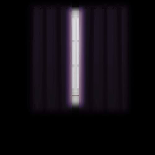 Image of LEMOMO Lavender Blackout Curtains 66 x 63 Inch Length /Set of 2 Curtain Panels /Thermal Insulated Room Darkening Blackout Curtains for Bedroom