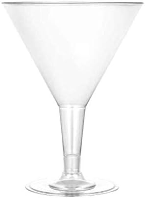 Miniatura 4 de Hanna K. Signature - Mini vasos de Martini de plástico transparente de 7 onzas (20 piezas)  Reutilizables y desechables para fiestas y uso diario