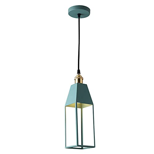 Lustre suspension moderne en fer forgé blanc au design géométrique durable