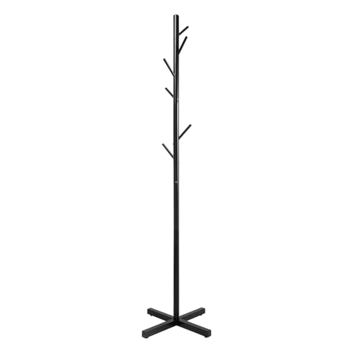 YyanLAK Perchero en forma de árbol, 46 x 46 x 176 cm, perchero estable independiente, perchero de metal para objetos como sombreros, bufandas, bolsos