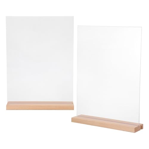 Supports photo en acrylique transparent porte-affiche double face présentoir de menu 21,6x27,9 cm