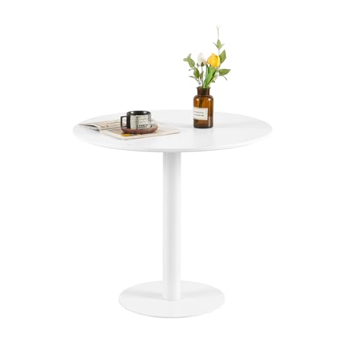 buybyroom Runder Esstisch Rund Bistrotisch Küchentisch Klein Einfacher Kleiner Tisch für Küche, Esszimmer und Wohnzimmer Tisch Rund 80 cm, Weiß buybyroom Runder Esstisch Rund Bistrotisch Küchentisch Klein Einfacher Kleiner Tisch für Küche, Esszimmer und Wohnzimmer Tisch Rund 80 cm, Weiß