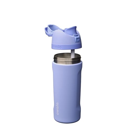 Image of Owala FreeSip Insulated Stainless Steel Water Bottle with Straw, BPA-Free Sports Water Bottle, Great for Travel, 16 Oz, Out of the Blue