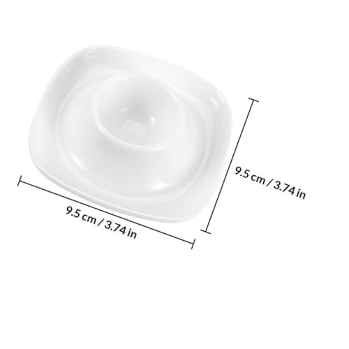 Hueveras de cerámica de alta calidad OSOLADY, juego de 2 piezas de diseño refinado en color blanco 3