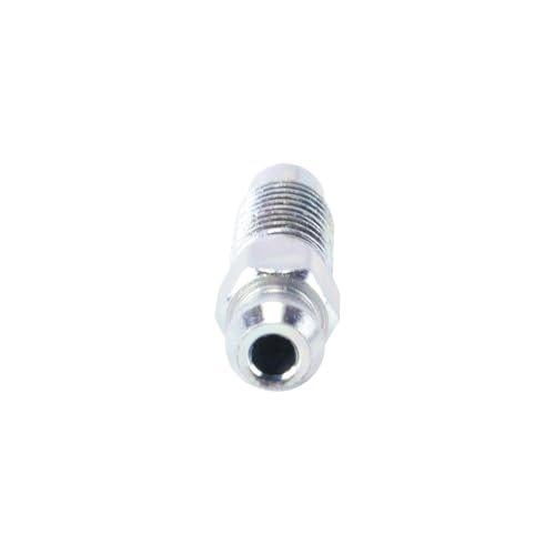 Hoite 4 Stück M8 x 1 mm Bolzen-Entlüftungsschraube mit Staubkappe aus verzinktem Metall für Scheibenbremssattel, Auspuff, Motorrad, Auto, Bremspumpenzubehör