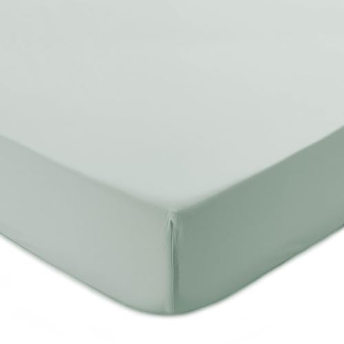 URBANARA Perpignan Perkal-Spannbettlaken 140-160 x 200 cm I 100% Baumwolle Steghöhe 28 cm Made in Portugal I Kühlend & Atmungsaktiv Oeko Tex...