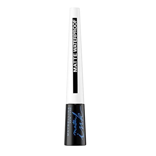 Maybelline New York - Master Ink, Eyeliner Líquido Matte Waterproof, Tono Negro Mate