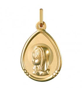 Médaille Vierge Marie en or 18k Argyor, un bijou de baptême d'exception