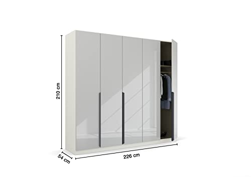 Armario con puertas giratorias Quadra Spin blanco de 5 puertas para ropa 4