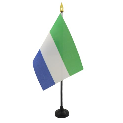 AZ FLAG - Sierra Leone Table Flag 4'' x 6''
