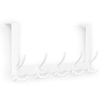 Optish Door Hanger Hook, Over The Door Hooks for Hanging, Over The Door Towel Racks for Bathroom (1Pack, White, Fit 1-3/4\" Doors)