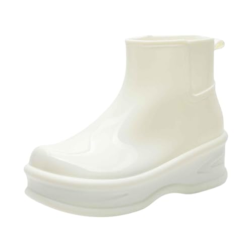 Bottines de pluie plateforme élégantes femme - Chaussures courtes de marche étanches