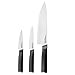 KitchenAid Set di 3 Coltelli Giapponesi con Coprilama, in Acciaio ad Alto Tenore di Carbonio