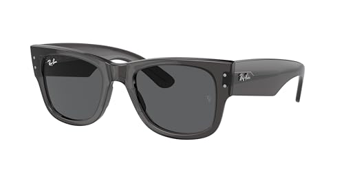 Ray-Ban RB840S Sunglasses Bundle: RB 840S 1406B1 Mega Wayfarer Transparent Blac and Universal Anti-slip Silicone Leash