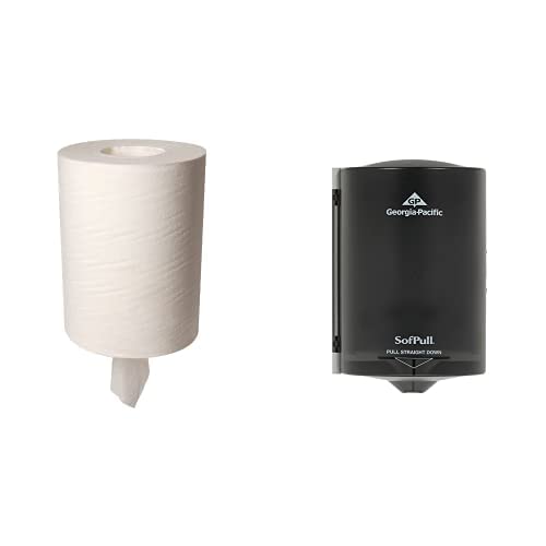 Georgia-Pacific SofPull Junior Capacity Centerpull Dispenser with 8-Pack Refill Bundle