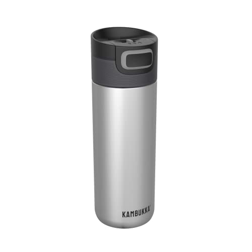 Kambukka Etna - Termo (500 ml, 3 en 1, tecnología Snapclean), plástico, plata, 500 ml Cover