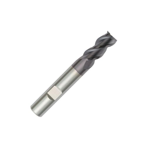 Image of WIDIA Hanita D50302002RW D503 HP Finishing End Mill, 2 mm Cutting Dia, Carbide, TiAlN Coating, Right Hand Cut, Weldon Shank, 6 mm Shank Dia, 3-Flute