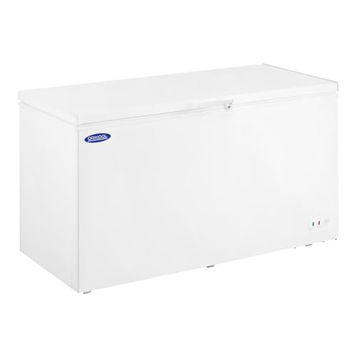 37" Commercial Chest Freezer, 7.0 Cu.ft Deep Chest Freezers With Detachable Wire Basket, 110V Solid Top Painted Refrigerator With Lockable Stay-Open Lid