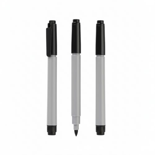 Cadie marqueur de laboratoire noir permanent lot de 3 feutres pointe fine précis