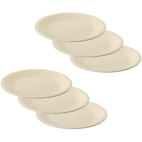 ENGELLAND Juego de 6 platos de comida, guarniciones, platos, picnic, jardín, barbacoa, accesorios de plástico Cover