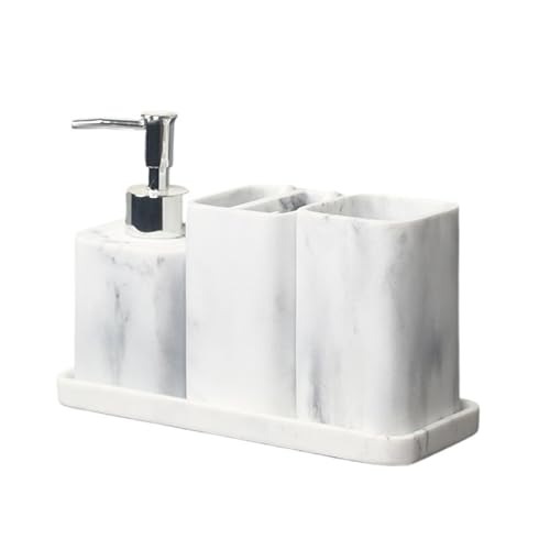 Juego de baño de resina y dispensador de loción de alta densidad para tocador 2