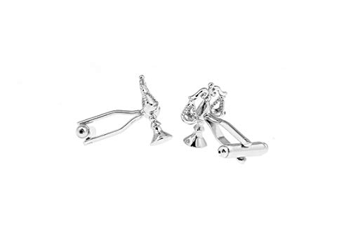 Mancuernillas Libra plateadas para camisa de esmoquin miniatura 2