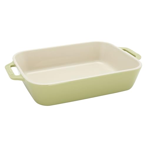 Image of Staub Ceramic 3-pc Rectangular Baking Dish Set - Macaron Pastel Green