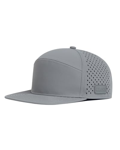 Image of Zylioo XXL Laser Vented Trucker Hat for Big Heads, Flat Bill Cap | Generous 2XL Fit-Airy cutout panels and a straight visor give larger head shapes cooler comfort for sunny rounds.