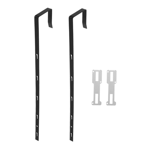 FUTUREORYY 2 piezas Ganchos Ajustables de Metal para Espejo de Puerta Kit de Montaje con Ganchos para Colgar Ropa y Accesorios Soportes Resistentes para Baño y Armario Solución de