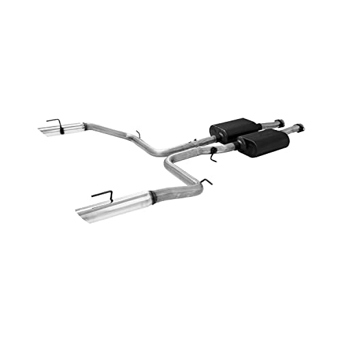 Flowmaster 17248 American Thunder Cat-Back Exhaust Kit 2.5 Inch Aluminized Steel 3 Inch Polished 304 Stainless Steel Tips Compatible with 1999-2004 Ford Mustang Cobra with 4.6L DOHC engine.