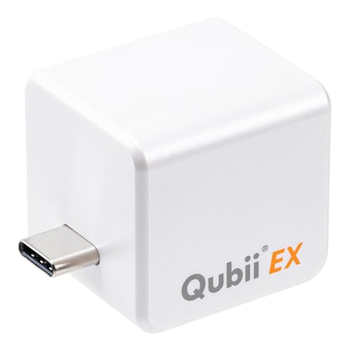 �C�[�T�v���C Qubii EX 512GB Type-C�ڑ� �����������^�C�v PD60W �����[�d iOS Android �����o�b�N�A�b�v �p�\�R���s�v iPad iPhone15�Ή� �z���C�g EZ6-IPLBC512GW