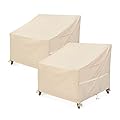Slan Arrow Patio Chair Cover, 600D Heavy Duty Lounge Deep Seat Cover Waterproof Outdoor Chair Covers for Lawn Furniture, All-Weather Protection Lawn Chair Covers(2 Pack Medium)
