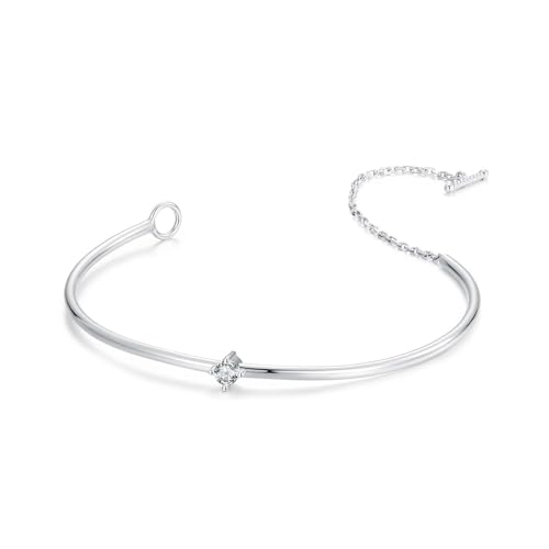 Bracelet manchette ouvert fin en finition épurée pour femme