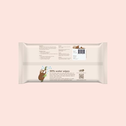 .allter 99% Pure Water Baby Wipes, Wet Wipes for New Born Baby |Moisturising,100% Plant Based & Organic, Enriched with Oats & Grapeseed Extract| 72 Wipes x 1 Pack