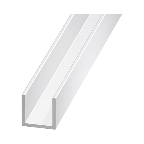 White PVC U Channel Edging Strip 1M Cover