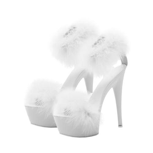 Sandales en cuir synthétique blanc de qualité supérieure POPETPOP