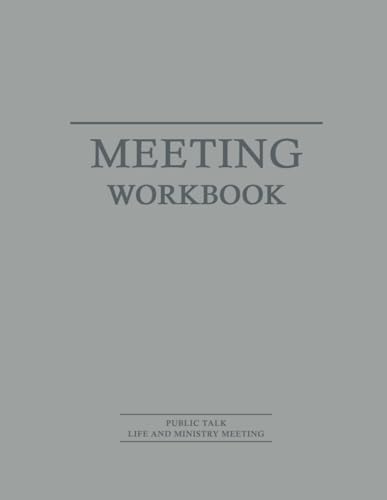 JW Meeting Workbook, Life And Ministry Meeting, Public Talk: JW Notebook for the Meetings of Jehovahs Witnesses | Make Notes of the Gems you find | ... Gift Idea for Pioneers, Baptism or Others